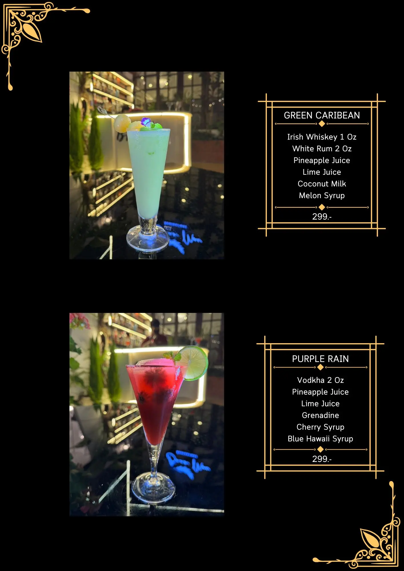 New Cocktail Menu 2024 - 2025