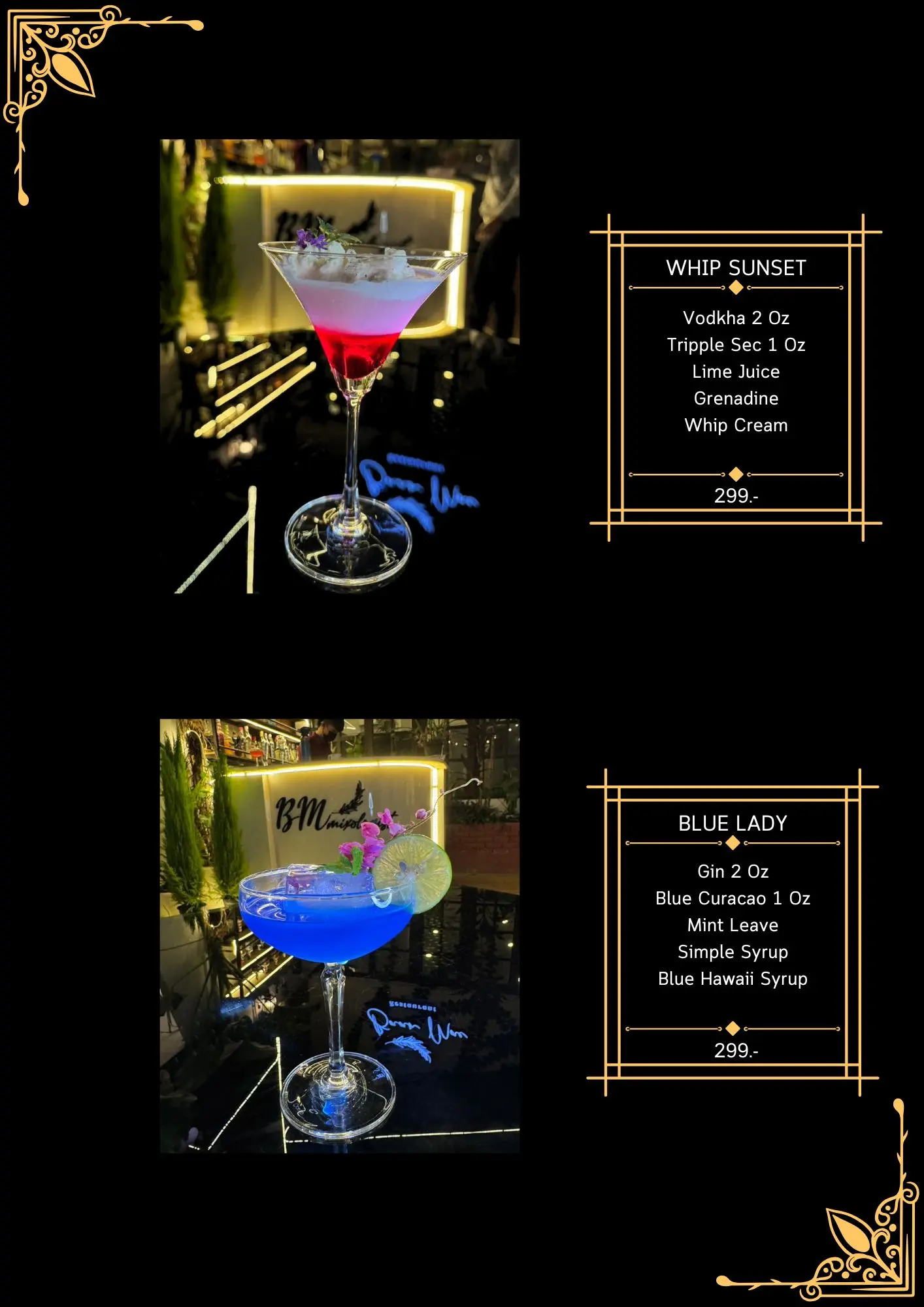 New Cocktail Menu 2024 - 2025