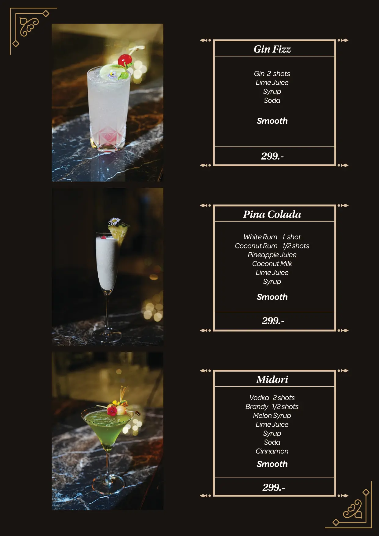 New Cocktail Menu 2024 - 2025