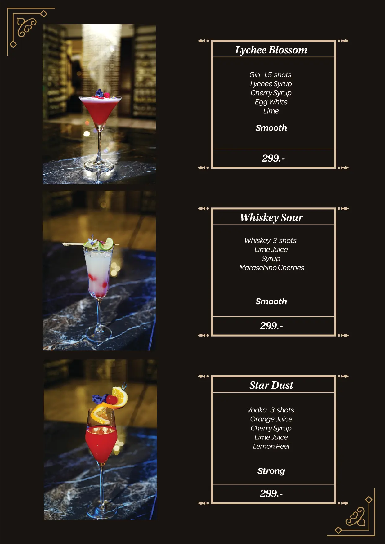 New Cocktail Menu 2024 - 2025